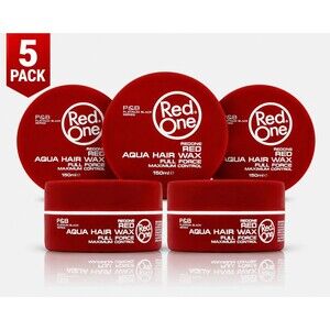 Red One Aqua Hair Wax Full Force Maximum Control 150ml 5 Pack NEW